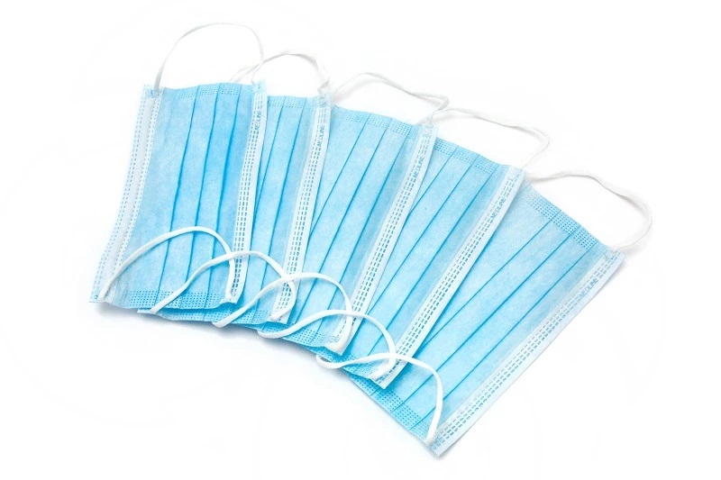 Маска 3-х слойная на резинке N 5