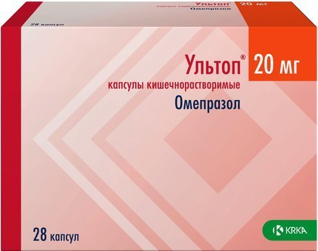 Ультоп капс кишечнораств 20 мг N 28