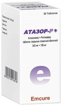 Атазор-Р таб п/об 300мг+100мг N 30