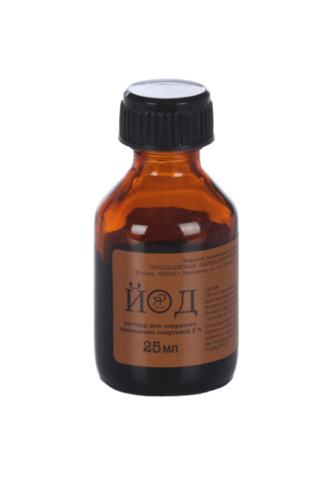Йод 5% р-р спирт 25мл