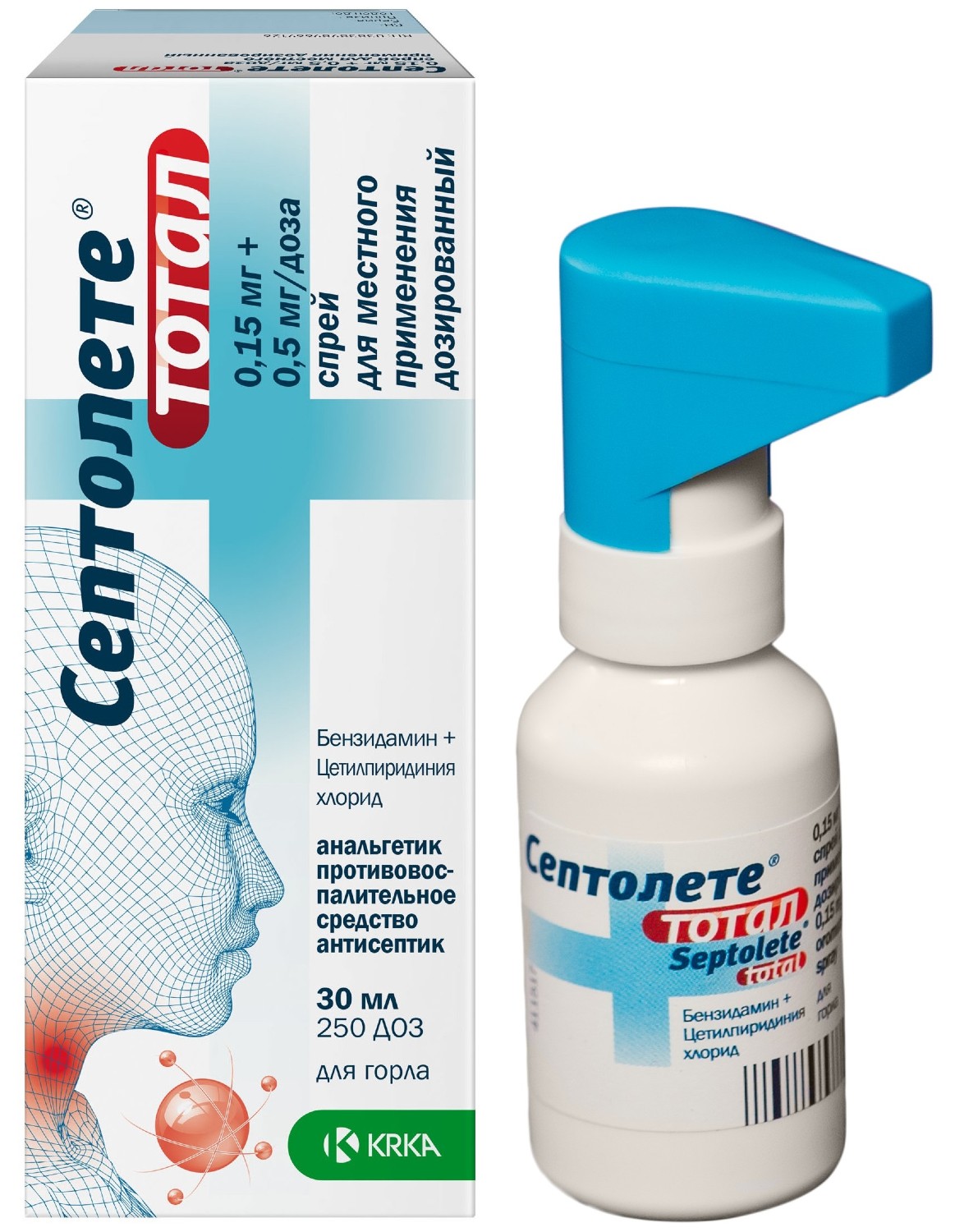 Септолете тотал спрей для мест прим 30 мл