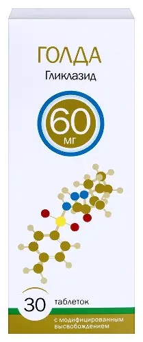 Голда тб с модиф.высв. 60мг n30