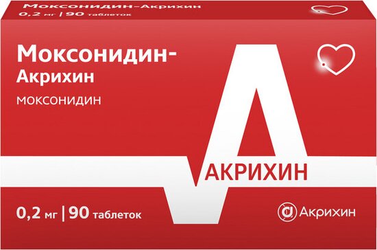 Моксонидин-акрихин тб п/об пленочной 0.2мг n90