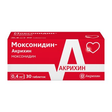 Моксонидин-акрихин тб п/об пленочной 0.4мг n90