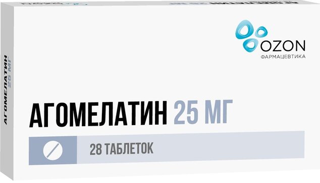 Агомелатин табл п/о 25мг N 28