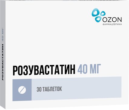 Розувастатин тб п/о плен 40 мг N 30