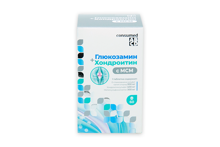 Консумед глюкозамин+хондроитин МСМ  тб №60
