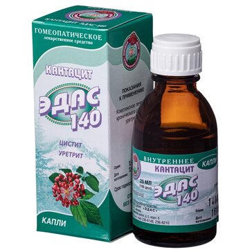 ЭДАС-140 капли Кантацит (цистит, уретрит) 25мл 100 доз