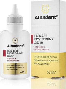 Альбадент гель для проблемных десен с мумие и неовитином 55мл  N 1