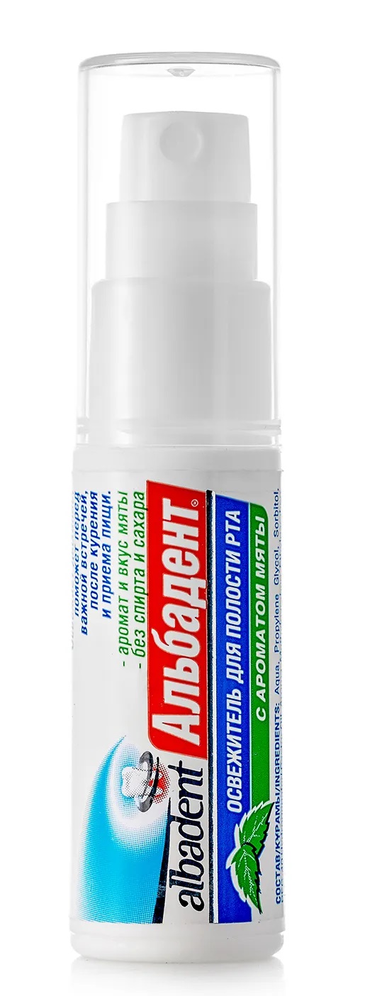 Альбадент Освежитель д/полости рта мята 10мл N 1