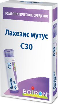 Лахезис мутус С30 гранулы гомеопатические 4г