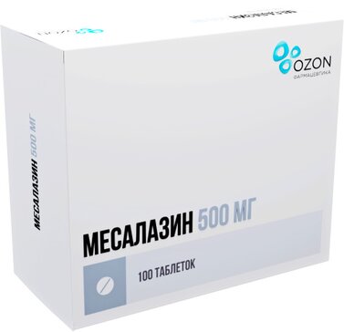 Месалазин таб п/о кишечнораст 500мг N 50