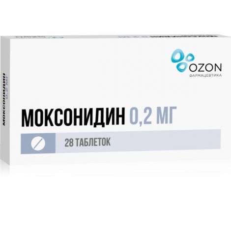 Моксонидин тб п/о плен 0,4 мг N 28