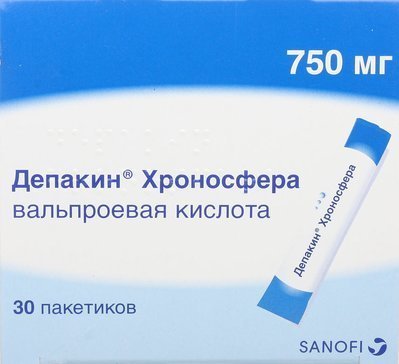 Депакин Хроносфера гран пролонг перор 750мг N30