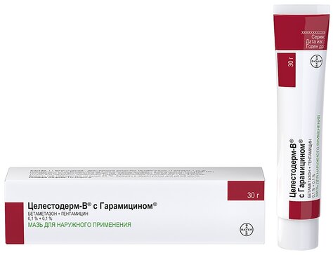 Целестодерм В с гарамицином мазь 30г N 1