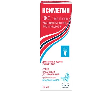 Ксимелин Эко с ментолом спрей назальный 140 мкг/доза  фл 10мл  N 1