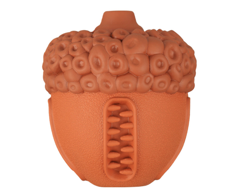 Игрушка орех с пищалкой для собак коричневый Mr.kranch 8.5х10см с ароматом сливок