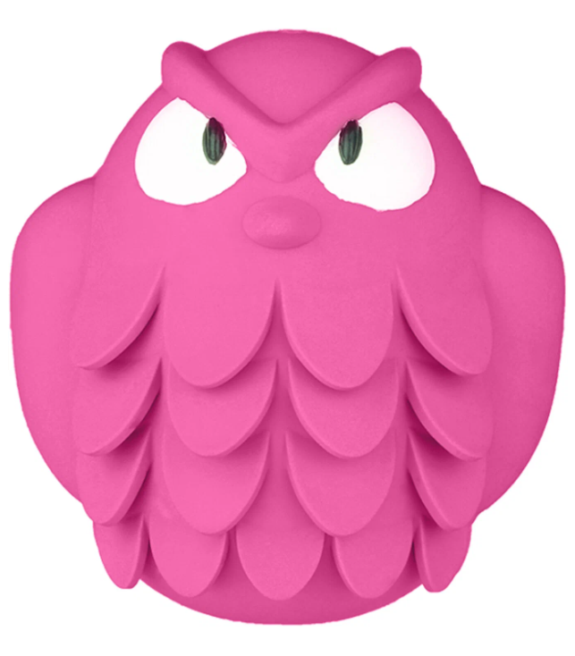 Игрушка сова для собак розовая Mr.kranch 13см с ароматом бекона