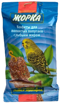 Конфеты для волнистых попугаев Жорка 100 г n2 рыбий жир