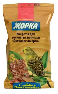 Конфеты для попугаев Жорка 100 г n2 ореховое ассорти