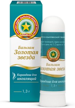 Бальзам Золотая звезда карандаш для ингаляций 1.3г