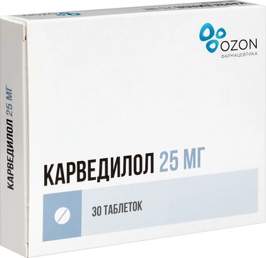 Карведилол Озон тб 25мг N30