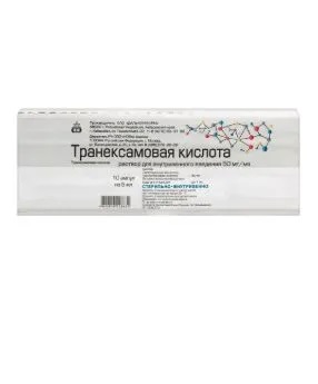 Транексамовая кислота р-р в/в ампулы 50мг/мл 5мл N 10