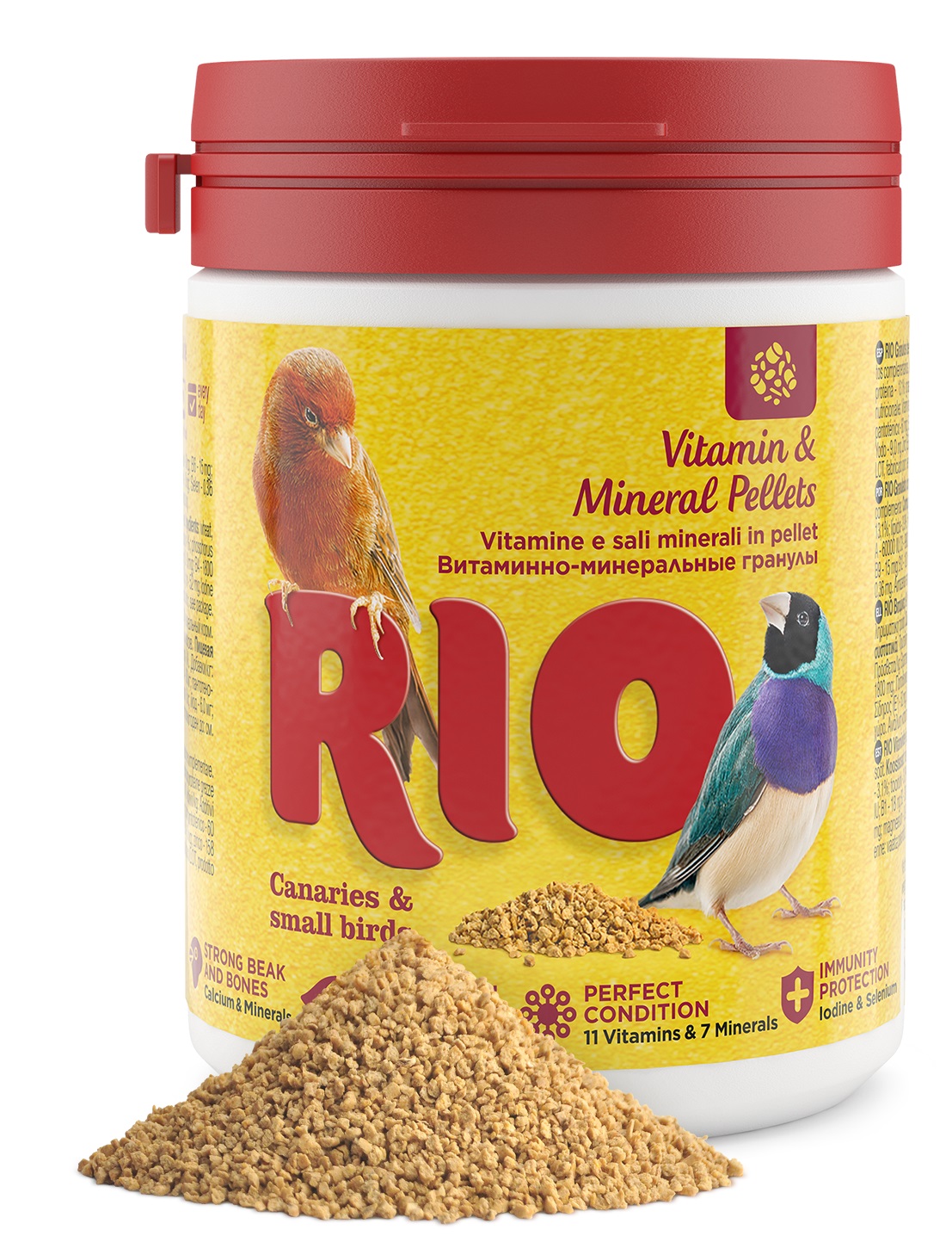 Корм гранулы для канареек, экзотов и других мелких птиц Rio 120 г
