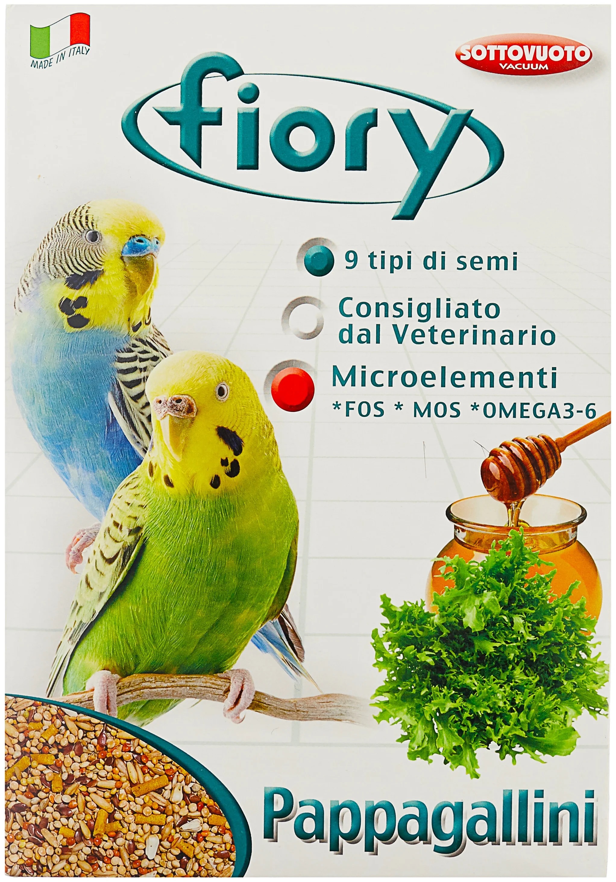 Корм для волнистых попугаев Fiory 1 кг pappagallini