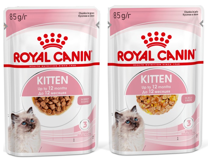 Корм для котят Royal canin kitten 85 г n20/10+10 пауч желе+соус