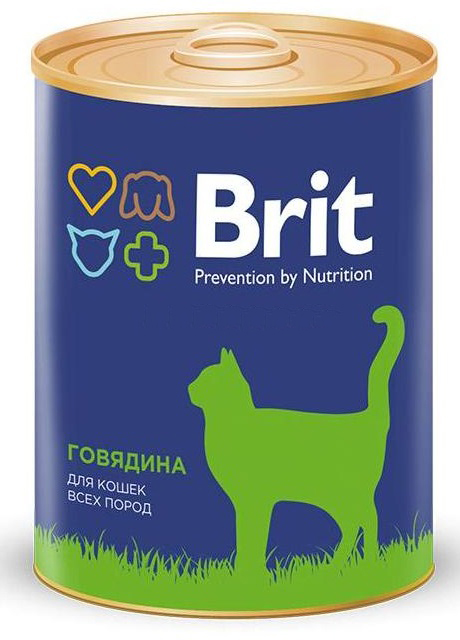 Корм для кошек Brit premium 340 г бан. говядина