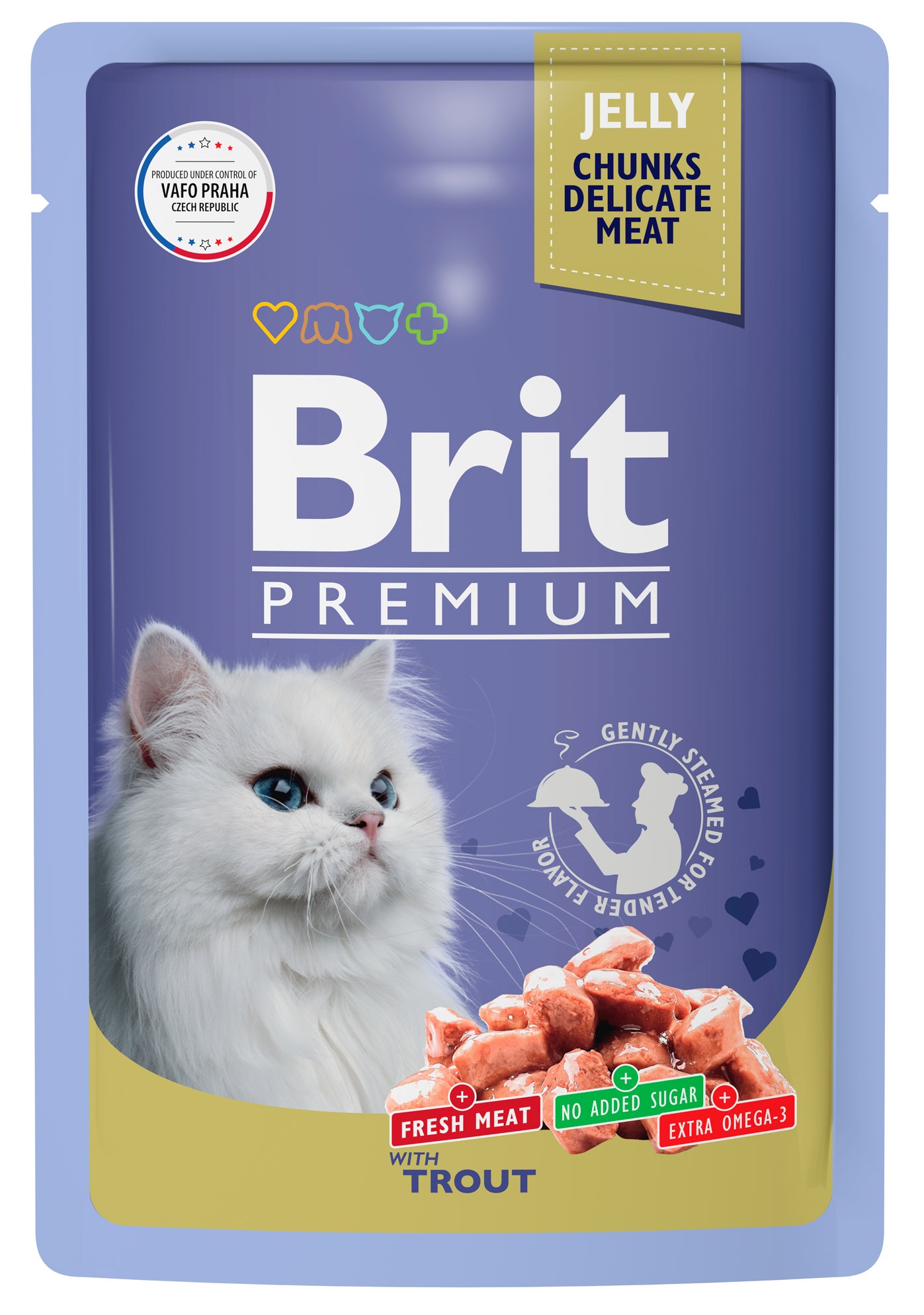 Корм для кошек Brit premium 85 г пауч форель в желе