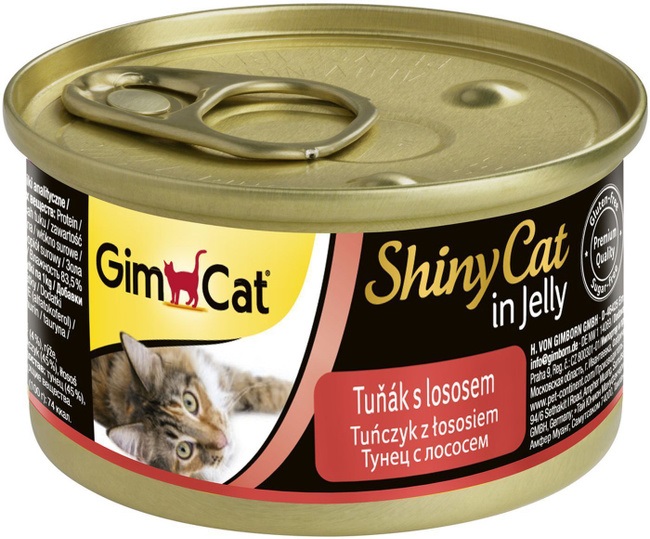 Корм для кошек Gimcat shinycat 70 г бан. тунец с лососем