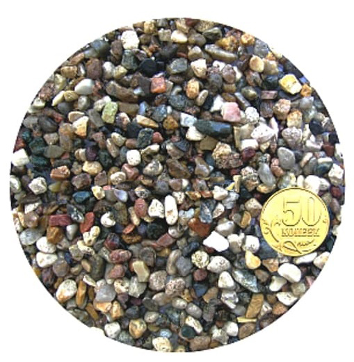 Галька морская бело-черно-коричневая Биодизайн 4 л 5 кг 3-5мм