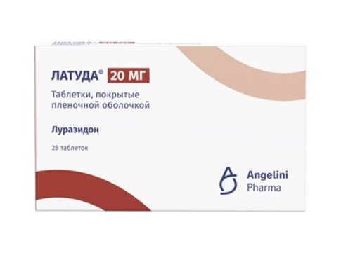 Луразидон кроно тб п/об пленочной 20мг n28
