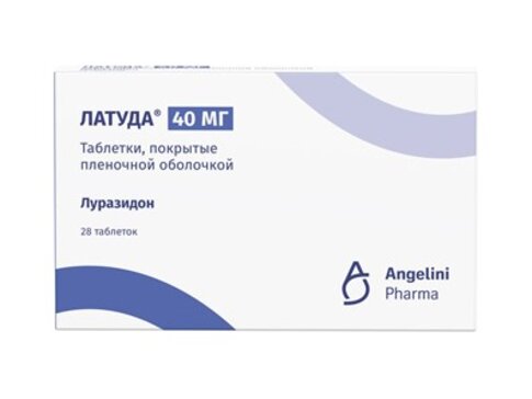 Луразидон кроно тб п/об пленочной 40мг n28