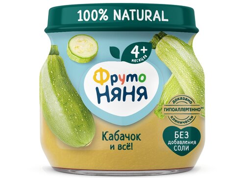 ФрутоНяня пюре кабачок 80г