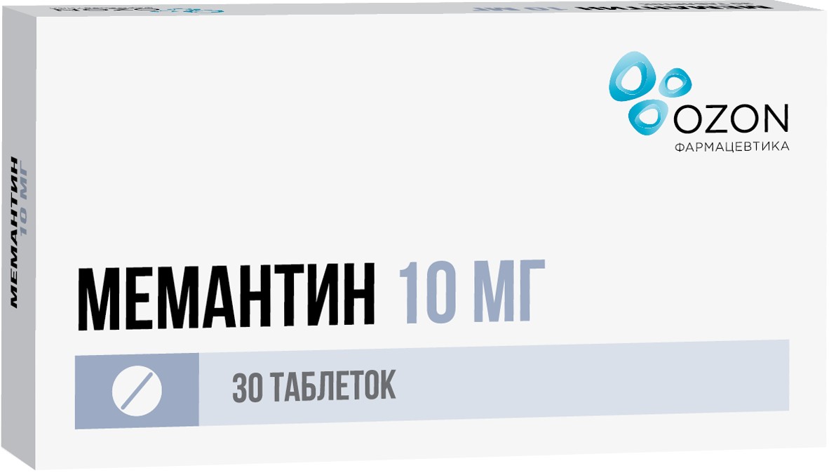 Мемантин Озон тб п/о плен 10 мг N 30