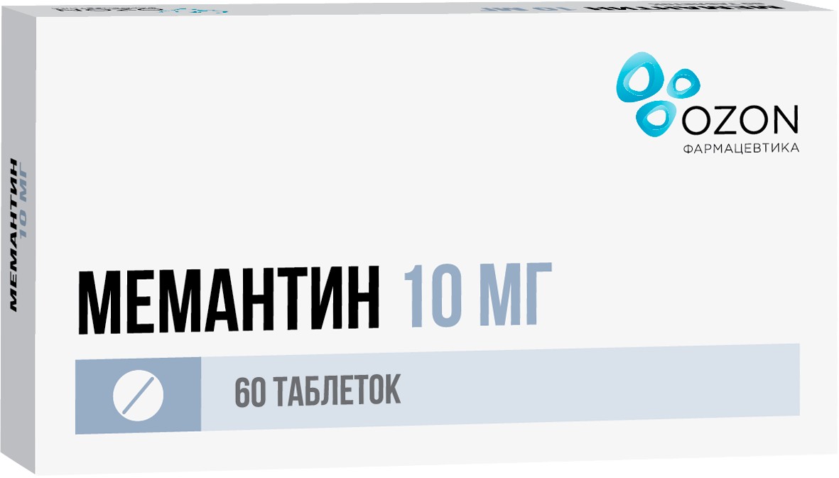Мемантин Озон тб п/о плен 10 мг N 60