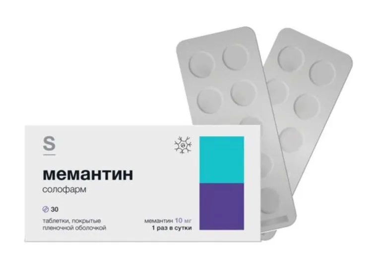 Мемантин солофарм 10мг табл п/пл/о N30