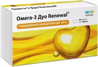 омега -3 дуо капс. 1300мг n60 бад renewal