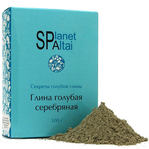 Planet spa Altai глина голубая серебряная 100г для лица