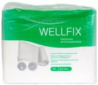 Пеленки впит Веллфикс однораз 60х90см №30