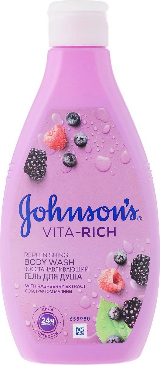 Джонсон Vita-Rich гель для душа восстанавливающий с экстрактом малины 250 мл