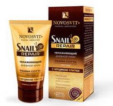 Novosvit Snail repair крем дневной 50мл для лица увлажняющий с муцином улитки
