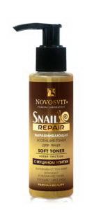 Novosvit Snail repair эссенция-тонер 100мл для лица выравнивающая с муцином улитки