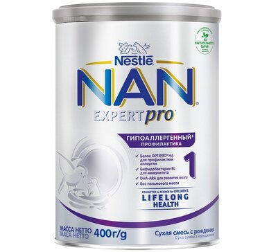 NAN-1 гипоаллергенная смесь сухая 400г