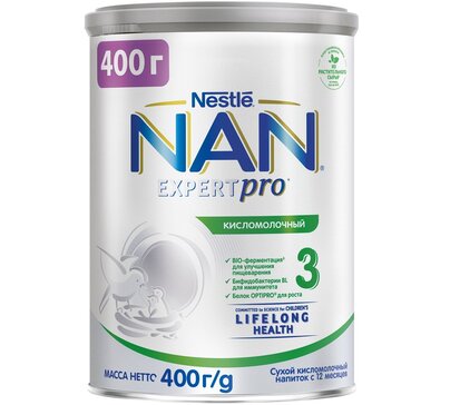 NAN-3 кисломолочный смесь сухая с 12 мес 400г
