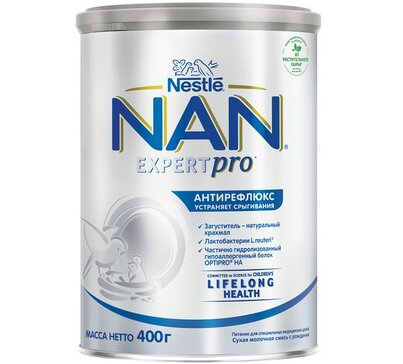 NAN смесь сухая Антирефлюкс с 0 мес 400г