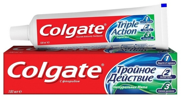 Зубная паста Колгейт triple action 100мл